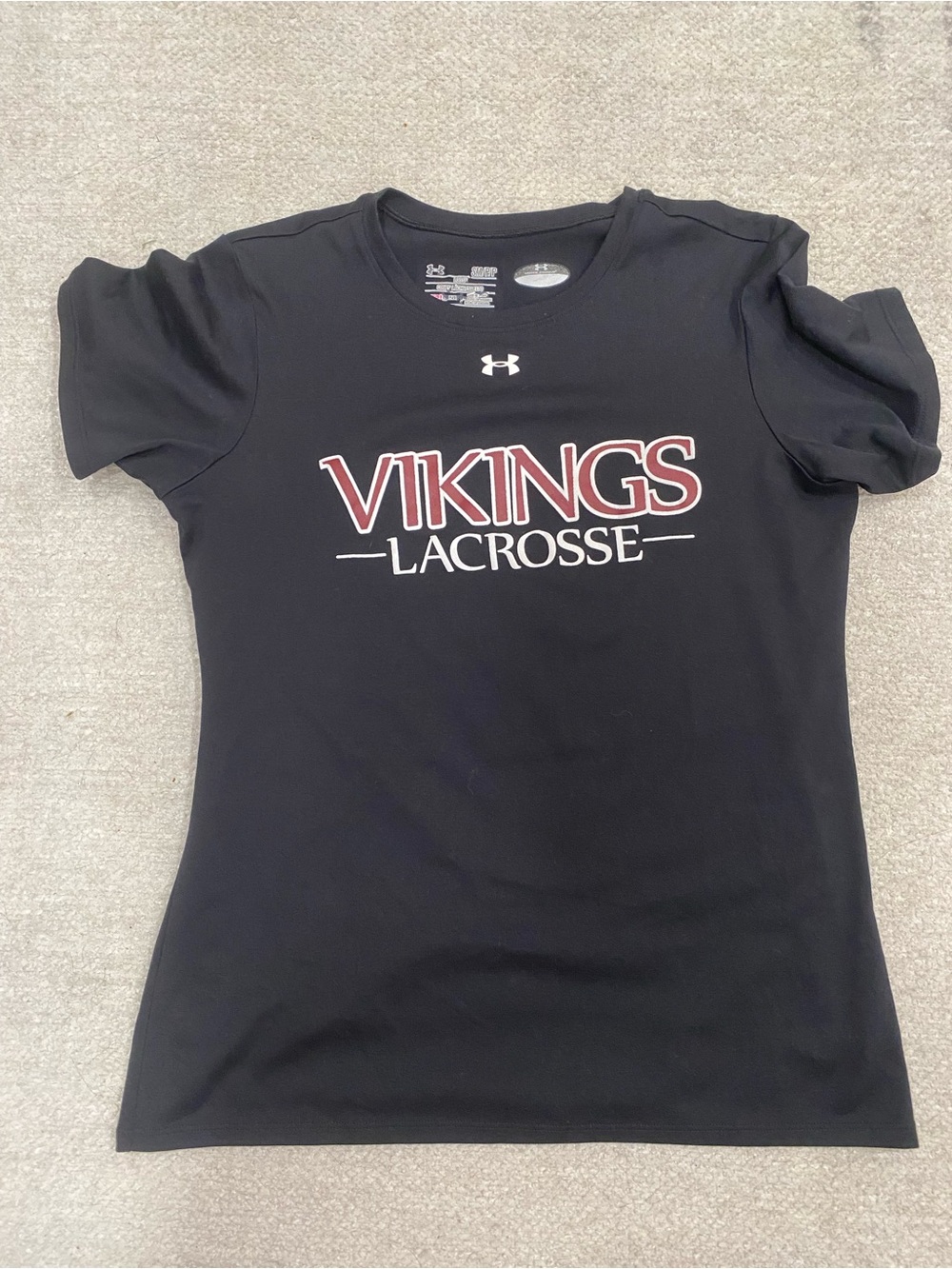 Under Armour Black Lacrosse Short Sleeve Dry-wick Tee